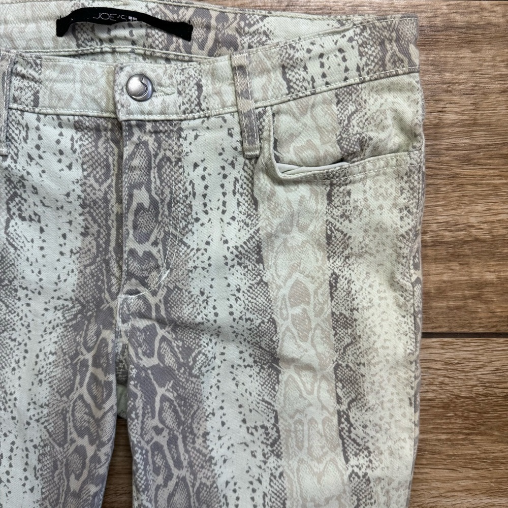 JOE'S JEANS The Luna High Rise Cigarette Skinny Jeans Size 27 Snake Print Denim - Picture 5 of 14